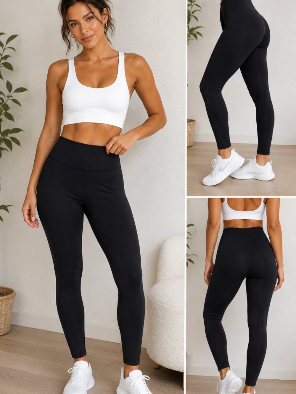 All In Motion High Waisted Black Athletic Leggings XS